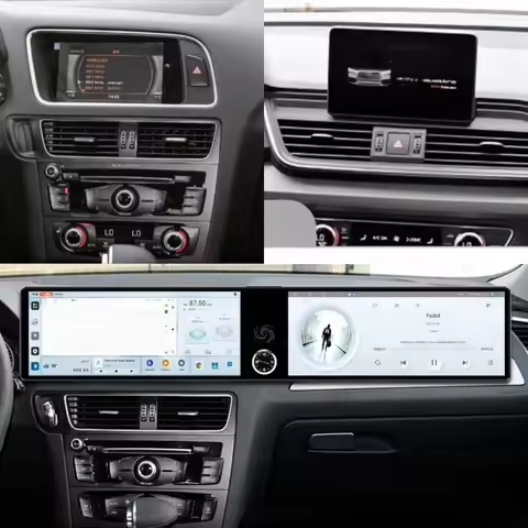 for Audi Q5 2008-2016 Dual Screen 12.3 "Android GPS Navigation Carplay Car Radio TouchScreen Co Pilo