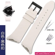 ◙ สายนาฬิกาสำหรับ Hamilton Rubber Watch Strap Adventure Series H24655331 Cat King Black Men Sports W