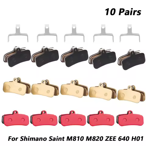 10Pairs Resin/Ceramic/Full Metal Bike Disc Brake Pads For Saint M810M820 ZEE 640 H01 MTB Hydraulic B