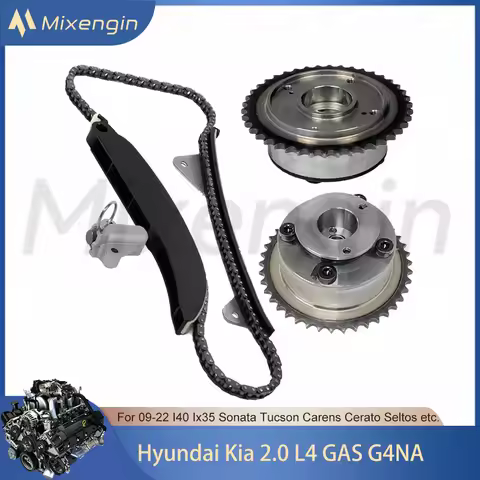 Auto Timing Chain Kit W/VVT Gear Fit 09-22 2.0 L4 GAS G4NA For Hyundai I40 Ix35 Sonata kia Carens Ce