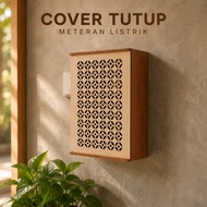 Minimalist Aesthetic Wooden Electric Meter Cover 30x22x10cm - PLN Meter Protective Box