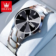 OLEVS Jam Tangan Lelaki Original 100% Watch Man Birthday Berjenama Quartz Tungsten Steel 8697-B
