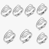 Best-selling Engraved Double Hug Ring, Stylish European And American Style Letter Index Finger Ring