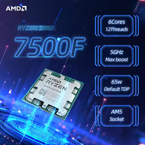 Amd Ryzen 5 7500F 3.7Ghz 6-Core 12-Thread Cpu Processor 5Nm L3=32M Socket Am5 New