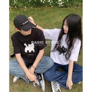 [BASIC]|Y2K Cat Short Sleeve Men Women Versatile Couple Y2K Loose Version Cute Korean Style Y2K Clot