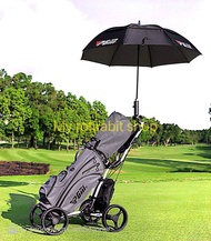 GOLF TROLLEY 4 WHEEL FOLDABLE - GOLF troli 4 roda dilipat - manual brake system and umbrella bottle 