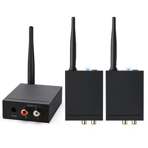 1Mii 2.4G Wireless Audio Transmitter and Receiver 100m Long Distance No Delay 192K/24bit HiFi 1 TX +