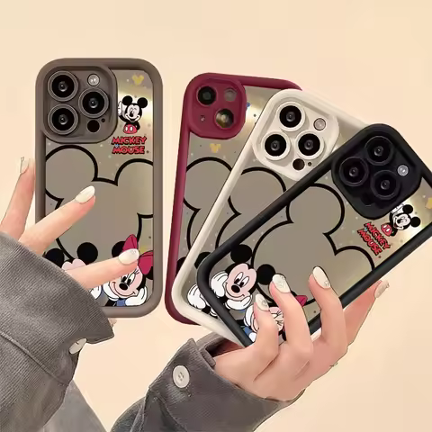 Mickey Minnie Make Up Mirror Phone Case For OPPO Realme 15T 14 15 5 5i 7i 8i 7 8 9 11 12 13 Pro Plus