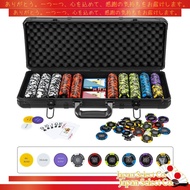 📦Direct from JapanGoplus Poker Set with Numbers, 14g, 500 Pieces, Luxury Aluminum Case, Waterproof P