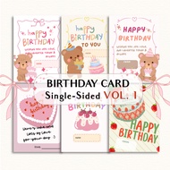 [HBD1-18] BIRTHDAY CARD AESTHETIC ONE-SIDED BIRTHDAY GREETING CARD