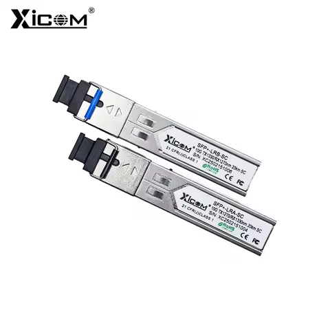 Xicom 10G SFP+ Module BIDI SC Simplex Optical Fiber Module 20km Singlemode 1270/1330nm Compatible wi