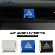 TIMEKEY Car Emergency Light Lamp Switch Warning Button Trim Cover Stickers Interior Accessories For Toyota Camry 70 XV70 2018 - 2020 L1R9