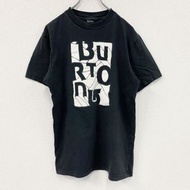 黑色古著Burton G 短袖印花 T 卹