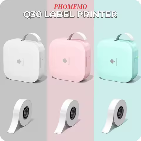 Phomemo Q30 Label Printer Wireless Bluetooth Labeling Printing Thermal Label Maker for 6-15mm Labels