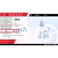 Pokemon Sword & Shield - 6IV GLASTRIER