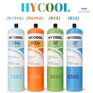 HYCOOL gas Refrigerant  R134a(750g) /R600a(400g)/ R22(800g)/R32(650g)