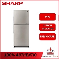 Sharp SJ4422MSS 440L J-Tech Inverter Refrigerator 2 Door Fridge