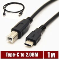 **包郵** 1米 Type-c轉usb方口列印線適用新款蘋果mac小米華為matebook筆記型電腦接列印機數據線usb-c口列印機連