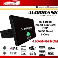 Audiobank Android Player 4 RAM 64GB Automotive Android Player RDS radio 4K IPS Screen DPS Sim card 4