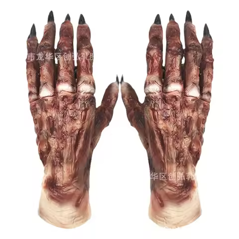 The Mummy Halloween Gloves for Kids Unisex Elastic Latex Gloves Scary Gloves Easter Day Mittens Cosp