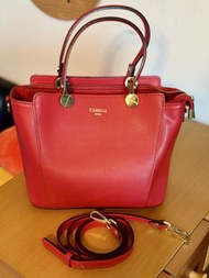 紅色真皮 2-Way 手袋／斜揹袋｜Made in Italy｜CAMELIA ROMA