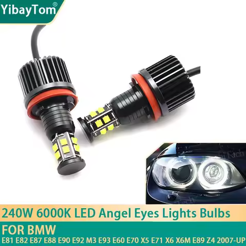For BMW E81 E82 E87 E88 E90 E92 M3 E93 E60 E70 X5 E71 X6 X6M E89 Z4 2007-UP 2x 240W 6000K Lamp LED A