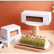 Slice Cake Box Single piece Box Swiss Roll Box - Log Cake Box Long Paper Box Packaging
