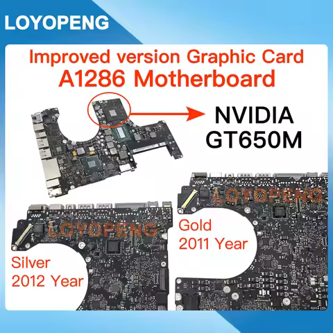 A1286 Motherboard Improved version Graphic Card NVIDIA GT650M For MacBook Pro 15" A1286 Logic Board 