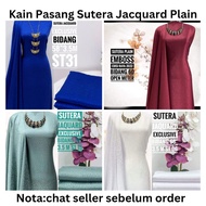 Kain Pasang Sutera Jaquard Plain 3.5 meter/Kain Pasang Raya 2023/Kain Pasang Jaquard  Exclusive/Kain