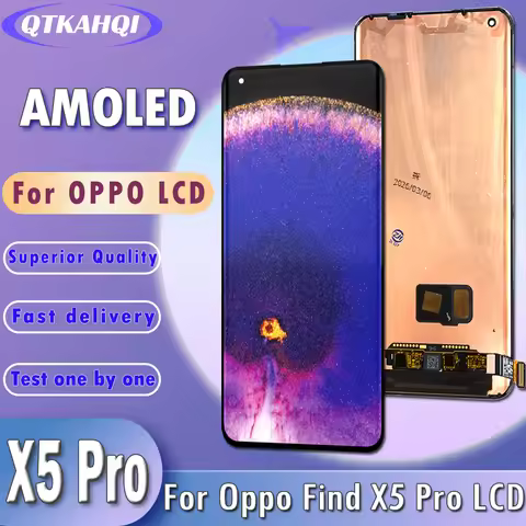 6.7" Amoled/TFT LCD For OPPO Find X5 Pro PFEM10 CPH2305 PFFM20 LTPO2 AMOLED LCD Screen with Digitize