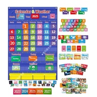 < Children's Play Picture Book Music > Date Hanging Bag Calendar Teaching Tapestry English Classroom