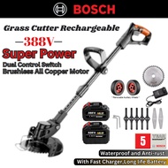 BOSCH Cordless Grass Cutter Lawn Mower Rechargeable Electric Efficient Mower Grass Cutter Trimmer