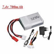 7.4V Battery For MJXRC X600 F46 X601H JXD391V aircraft 603048 7.4V 700mAh 2S Lipo battery and Charge