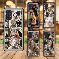 Samsung A32 Black Bezel Phone Case Kitty Cat Meme Cute