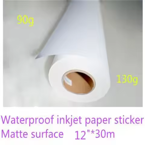 12in*30m self adhesive A3 Roll 90g thin inkjet matte paper rolls for wholesale