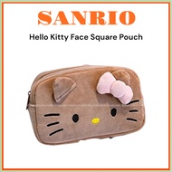 [SANRIO] Hello Kitty Face Square Pouch Brown Tanning Kitty Sanrio