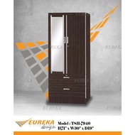 EUREKA 2.5ft 2 Door Plywood Wardrobe w/ 2 Drawer / Almari Baju Kayu (Delivery &amp; Installation Klang Valley ONLY) 7940