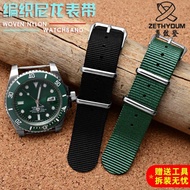 2024 High quality✥◕ 蔡-电子1 Nylon canvas strap NATO watch strap suitable for Submariner Seiko Levi's men's accessories