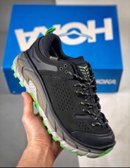 💜HOKA ONE ONE Tor Ultra Low Gore-Tex 波鞋｜黑綠男女低幫厚底輕量登山鞋｜香港順豐包郵