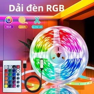 Dải Đèn LED USB 24V SMD3535 RGB Dẻo Với Điều Khiển Từ Xa Hồng Ngoại Dùng Trang Trí Phòng Đèn Nền TV