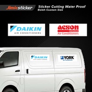 Sticker Aircond Brand, Kedai Aircond, Kereta, Van, Acson, York, Panasonic