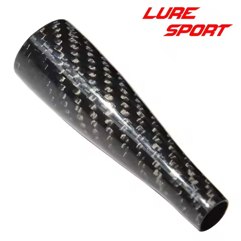 LureSport 2pcs Taper shape 8cm carbon Grip 3K woven Carbon Grip Rod Building component Handle Rod Re