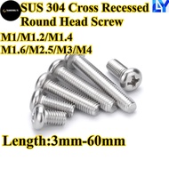 TD [LY-XHYTJS] 304 Stainless Steel Cross Head Round Head Screw M1/M1.2/M1.4M1.6/M2.5/M3/M4 Pan Head 