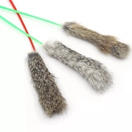 Pet Kitten Cat Toys Feather Teaser Interactive Games Rabbit Fur Teaser Cat Stick Cat Teaser Cat Toy