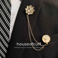 Houseofcuff lapel pin brooch brooch for suit CHAIN Gold JJ 001