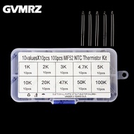 100PCS 10Values*10PCS NTC Thermistor Thermal Resistor kit MF52 NTC-MF52AT 1K 2K 3K 4.7K 5K 10K 20K 4