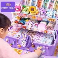 GANTUNGAN DIY Guka Set Keychain DIY Acrylic Keychain Sticker Set DIY Keychain