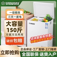 SNOWSEA Mini Fridge Household Small Freezer Freeze Storage Dual-Use Mini Power Saving Mini Refrigera