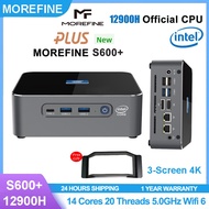 MOREFINE S600 I9-12900H/I5-12450H/I7-12650H DDR4 PCIE 3.0 WiFi6E BT5.2 Triple Display Gaming Mini PC