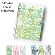6 Pcs/Lot Forest A5/A6 Index Page 6 Holes Scrapbook Division Category Page
